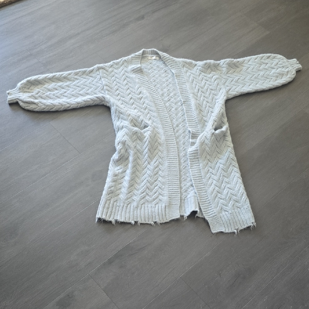 Elegant Light Gray Women's Cardigan